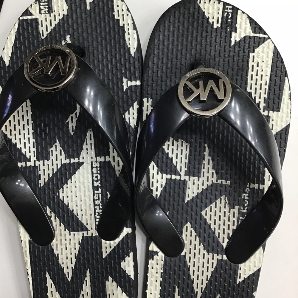 MK “GIRLS” Signature Medallion Flip flops